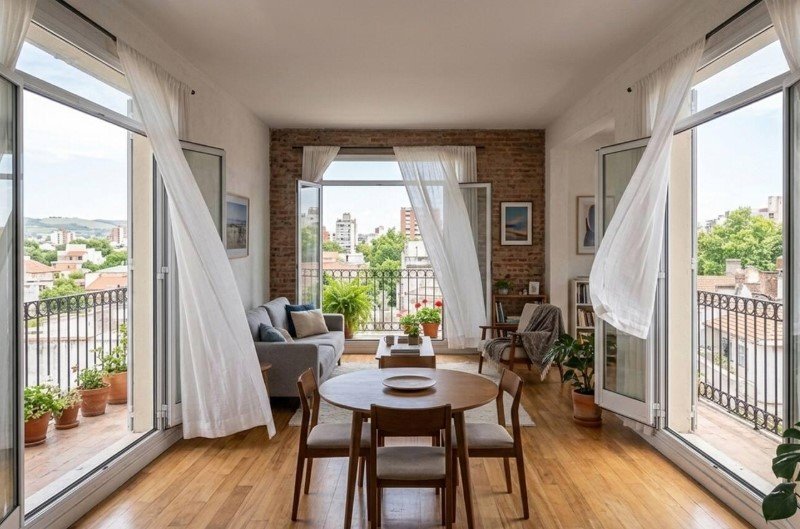 Opposite windows open to improve airflow through a home