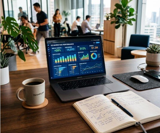 SEO specialist managing multiple client campaigns on a project dashboard